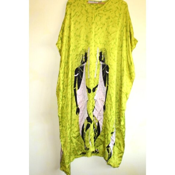 Jessica Taylor Women Maasai Tribal Pattern Kimono Sleeve Kaftan Dress One Size - Picture 6 of 9